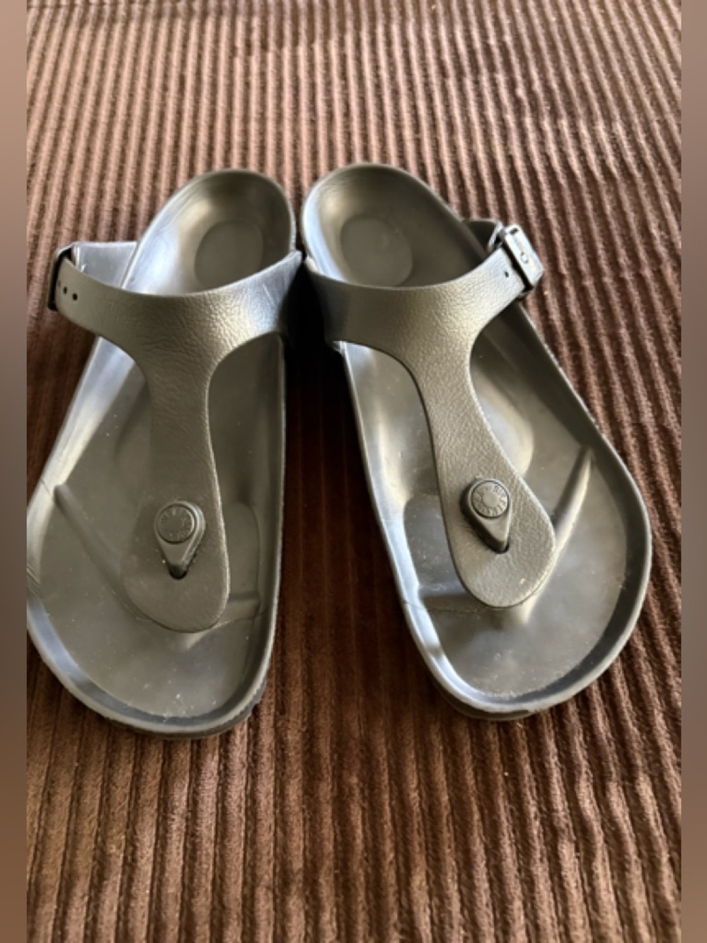 Birkenstock Gizeh Eva Black Thong Sandals with Buckle Size 40
